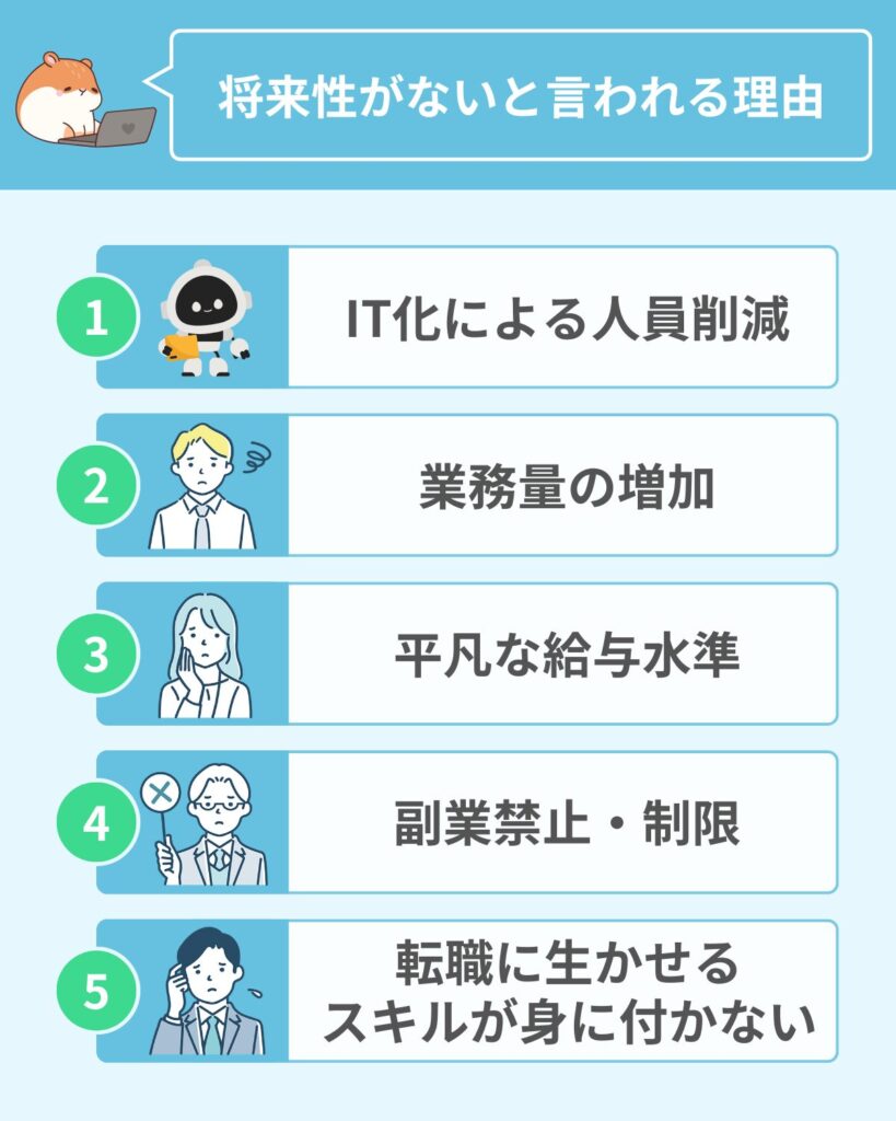 公務員は将来性がないと言われる5つの理由